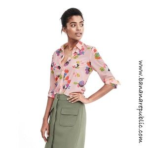 Banana Republic Dillon Aubrey Fit Floral Blouse XS
